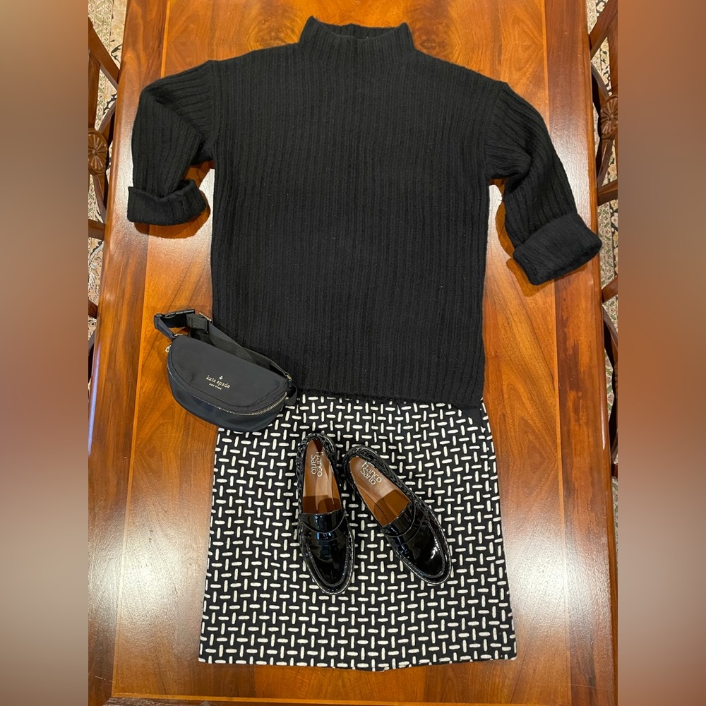 Talbots Black and Off-White Pencil Skirt, Size 10 - Picture 4 of 9